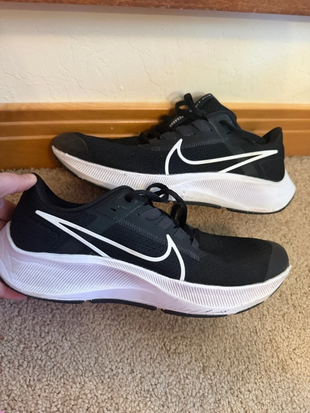 Nike Air Zoom Pegasus euro 40 7Y black white shoes sneakers trainers unisex